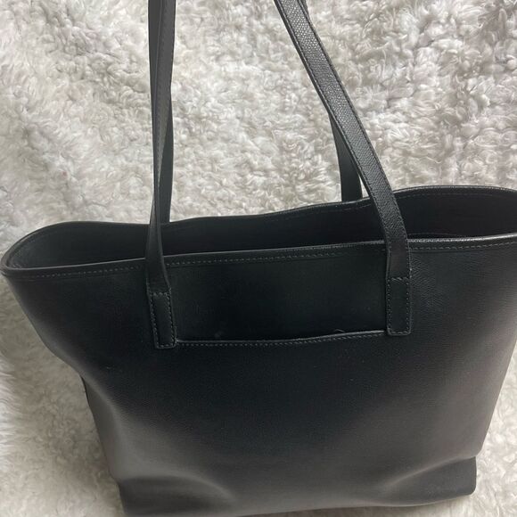 Michael Kors Jet Set  Leather Black textured Travel tote bag gold tone H… - Picture 2 of 16